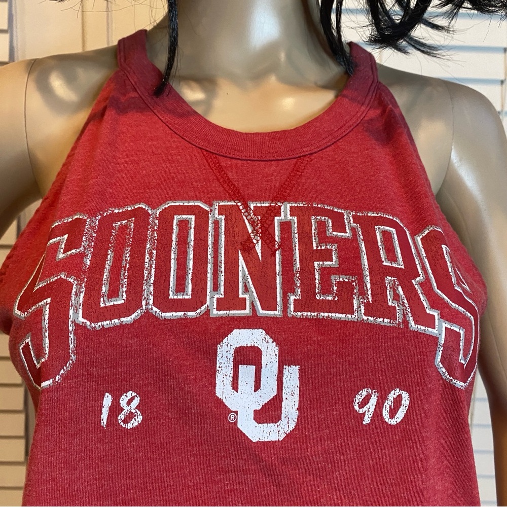 University of Oklahoma OU Sooners 1890 Distressed Tank Top Shirt Sz Medium EUC - Picture 2 of 6